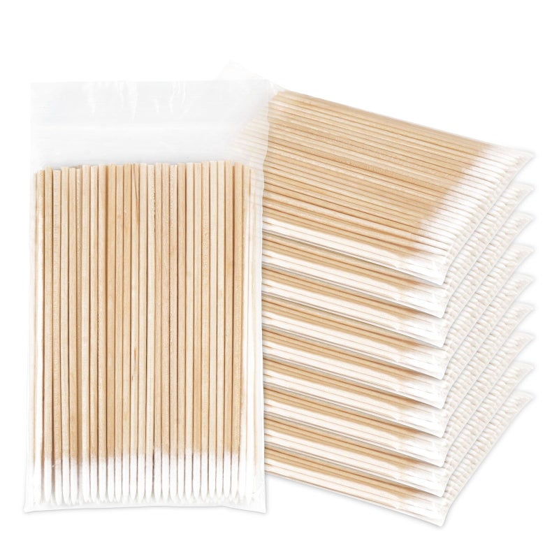 Fenshine 1000 Count Microblading Cotton Swab, Cotton Swabs Pointed Tip, Cotton Swabs Wood Sticks, Cotton Tipped Applicator, Tattoo Permanent Supplies (1000pcs) - Image 1